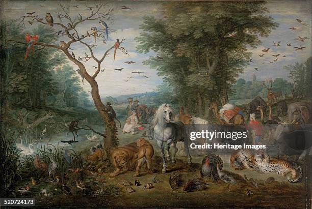 Paradise Landscape with Animals. Found in the collection of Szepmuveszeti Muzeum, Budapest.