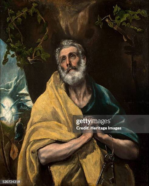 Saint Peter in Tears. Found in the collection of Museo del Greco, Toledo.