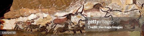 Panel of the Unicorn at Lascaux. Found in the collection of Centre national de Préhistoire .