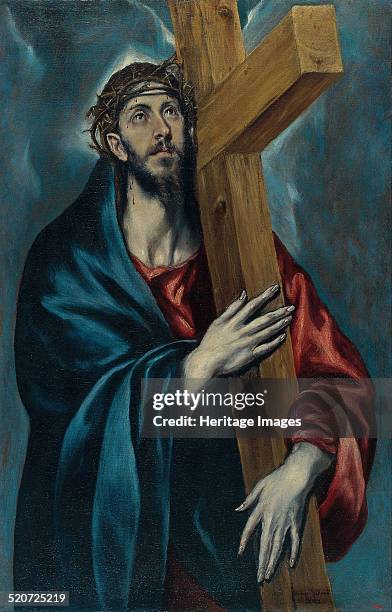 Christ Carrying the Cross. Found in the collection of Museu Nacional d'Art de Catalunya, Barcelona.