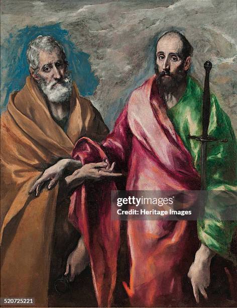 Saint Peter and Saint Paul. Found in the collection of Museu Nacional d'Art de Catalunya, Barcelona.