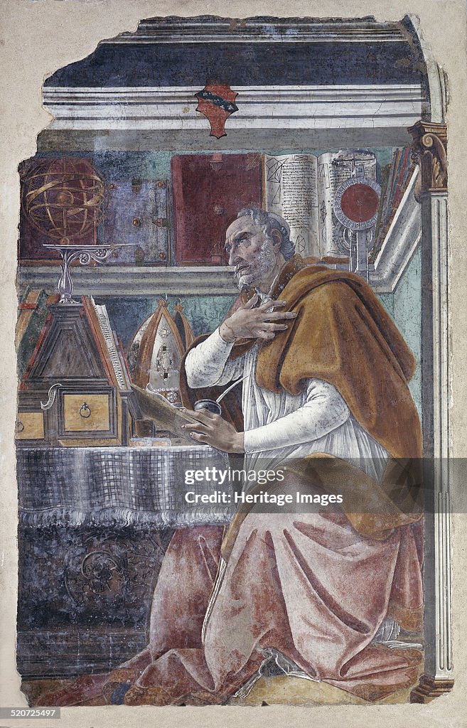 Saint Augustine in His Study. Artist: Botticelli, Sandro (1445-1510)