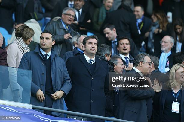 Khaldoon Al Mubarak during the UEFA Champions League Quarter Final second leg match between Manchester City FC and Paris Saint-Germain at the Etihad...