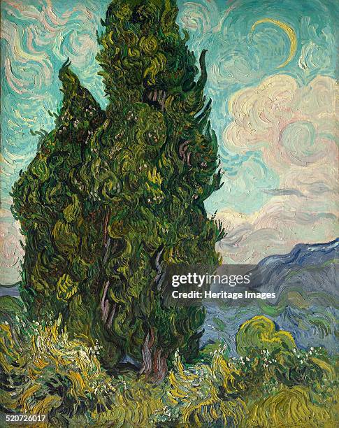 Cypresses. Found in the collection of Metropolitan Museum of Art, New York.