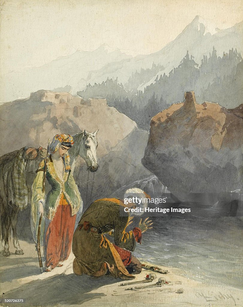 The prayer (From the Series Scènes du Caucase). Artist: Zichy, Mihály (1827-1906)