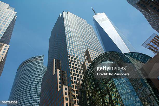 the world financial center - one world trade center stock-fotos und bilder