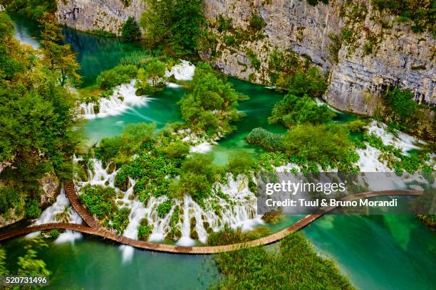 croatia, plitvice lakes national park - nationalpark plitvicer seen stock-fotos und bilder