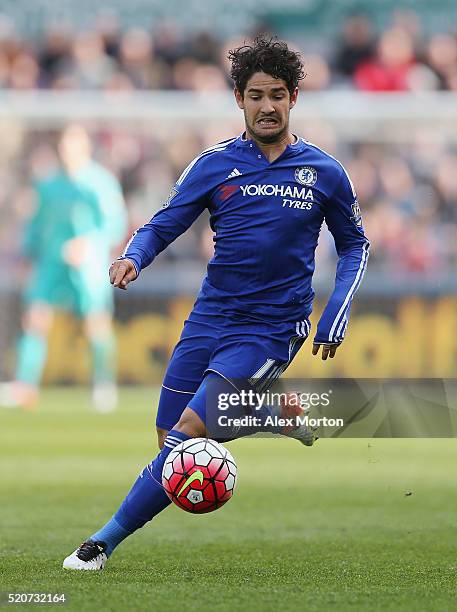 Alexandre Pato of Chelsea during the Barclays Premier League match between Swansea City and Chelsea at the Liberty Stadium on April 9, 2016 in...