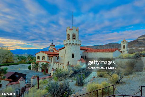 scotty's castle, death valley - scotty castle stock pictures, royalty-free photos & images