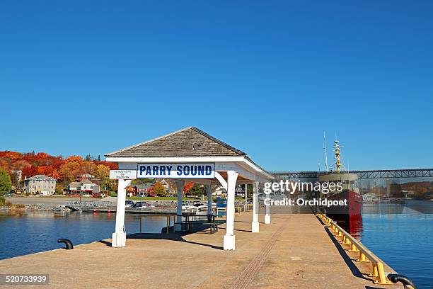 parry sound harbor - parry sound stock pictures, royalty-free photos & images