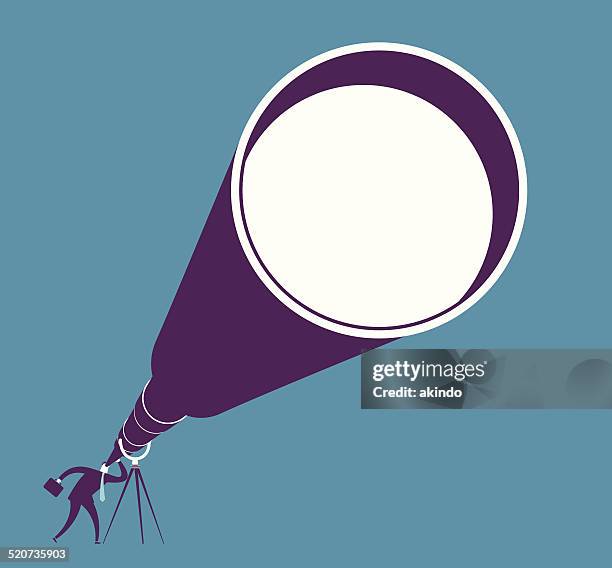 illustrazioni stock, clip art, cartoni animati e icone di tendenza di di vista - telescopio