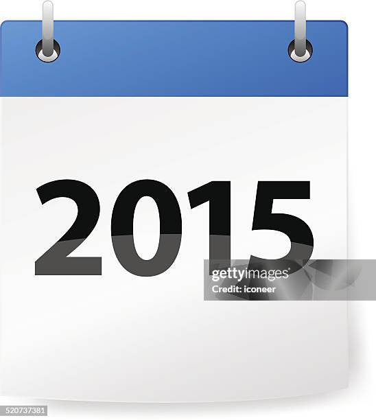 calendar blue with year 2015 - 2015 year stock illustrations