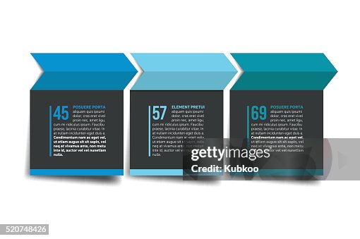 One Two Three Image Step Example 3 Steps Arrow Tutorial Chart Diagram One Two Three Concept High-Res ...