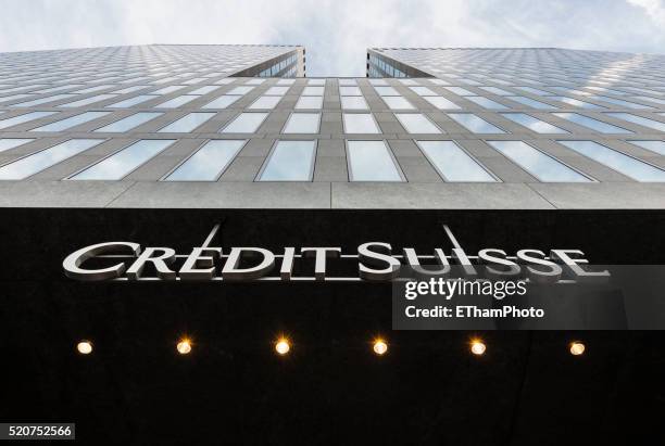 credit suisse tower in zurich oerlikon - credit suisse stock pictures, royalty-free photos & images