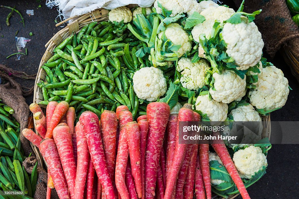 Vegetable market, Udaipur, Rajasthan, India