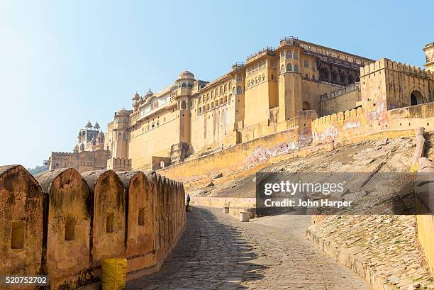 amber fort, jaipur, rajhathan, india - amber fort 個照片及圖片檔