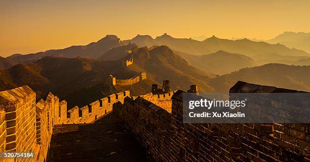 great wall of china - gran muralla china fotografías e imágenes de stock