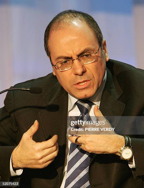 Israeli Deputy Prime Minister and Minister for Foreign Affairs Silvan Shalom talks during the session "is the peace process poised for a...