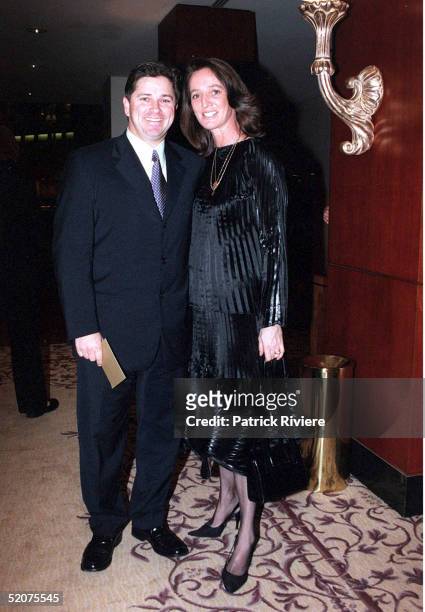 Rainer Ludecke and Jane Ludecke pictured during a reception to mark the visit of Princess Anne on July 10, 2000 in Sydney, Australia.