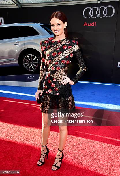Actress Lydia Hearst attends the premiere of Marvel's "Captain America: Civil War" at Dolby Theatre on April 12, 2016 in Los Angeles, California.