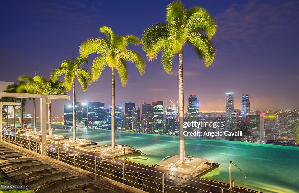 Infinity pool at Marina Bay Sands Hotel, Singapore