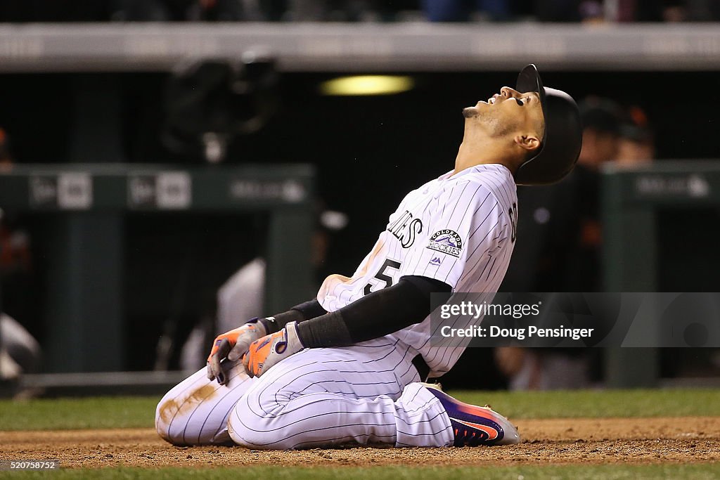 San Francisco Giants v Colorado Rockies