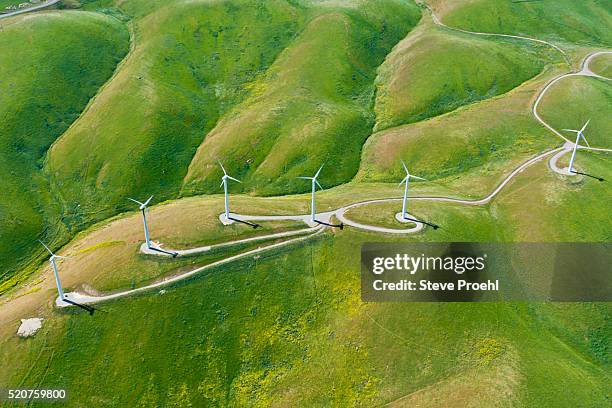 windmills - wind turbine aerial stock pictures, royalty-free photos & images