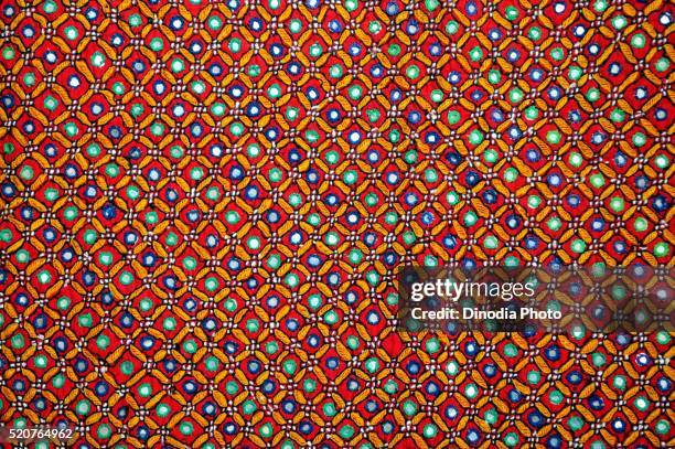 kutchi handicraft work or mutwa handicraft at bhuj, kutch, gujarat, india - indian pattern stock pictures, royalty-free photos & images