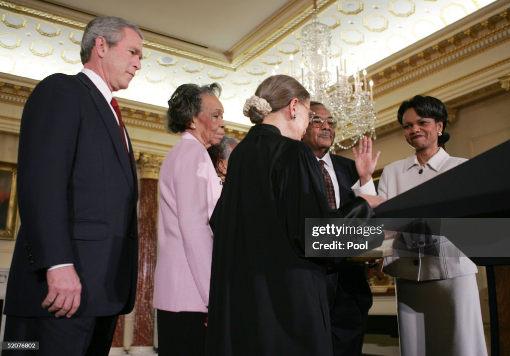 Condoleezza Rice Child Condoleezza Rice is sworn in as U.S. Secretary of State by Supreme ...