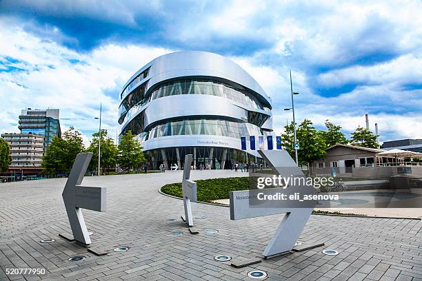 mercedes-benz museum stuttgart - mercedes benz showroom stock pictures, royalty-free photos & images