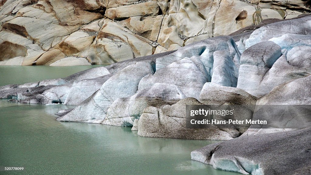 Rhone Glacier at Furka Pass, Swiss Alps