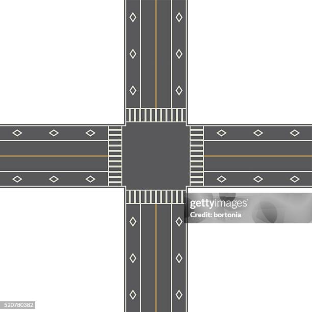 4 Way Inetrsection 4 Way Intersection Overhead Photos and Premium High Res Pictures ...