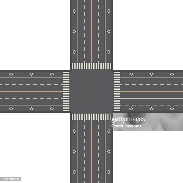 Four Way Intersection Example 102 4 Way Intersection Overhead Stock Photos, High-Res Pictures, and ...