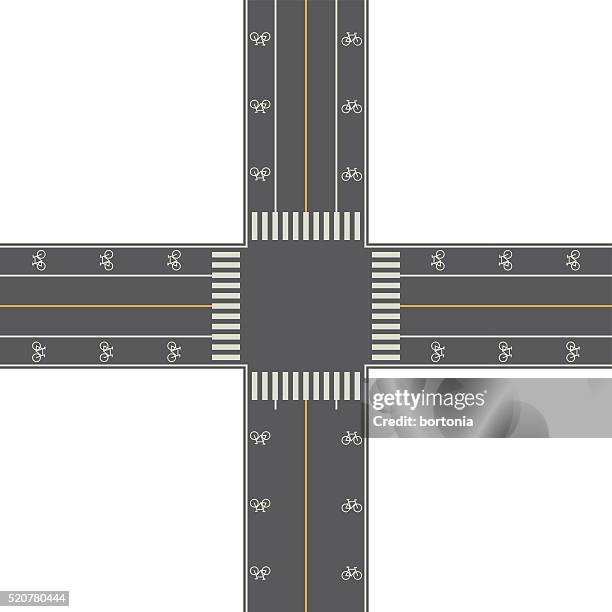 4 Way Stack Intersection 102 4 Way Intersection Overhead Stock Photos, High-Res Pictures, and ...