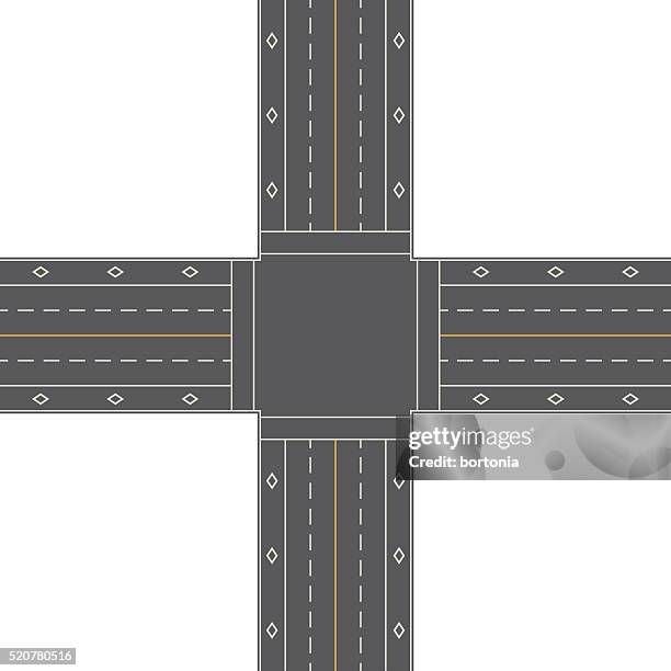 Four Way Intersection Example 102 4 Way Intersection Overhead Stock Photos, High-Res Pictures, and ...