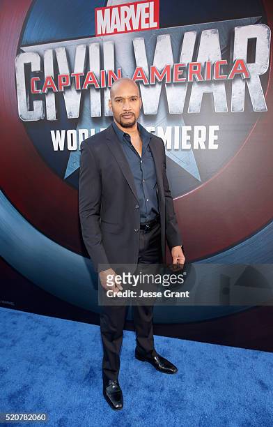 Actor Henry Simmons attends The World Premiere of Marvel's "Captain America: Civil War" at Dolby Theatre on April 12, 2016 in Los Angeles, California.