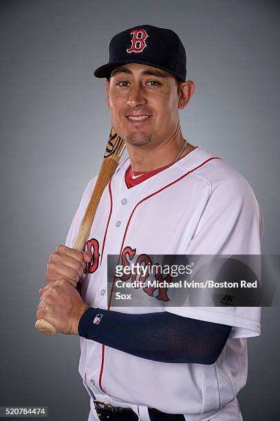 Allen Craig of the Boston Red Sox poses for a portrait during team photo day on February 28, 2016 at jetBlue Park in Fort Myers, Florida.