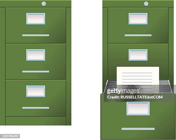 filing cabinet - archivieren stock-grafiken, -clipart, -cartoons und -symbole