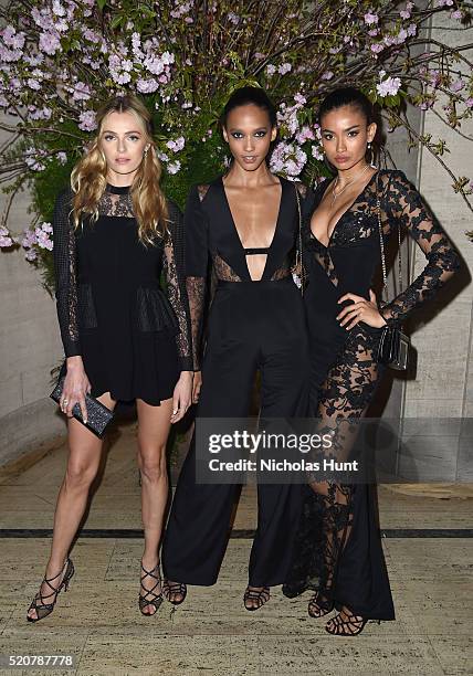 Models Valentina Zelyaeva, Cora Emmanuel, and Kelly Gale attend the Foundation Fighting Blindness World Gala at Cipriani 42nd Street on April 12,...