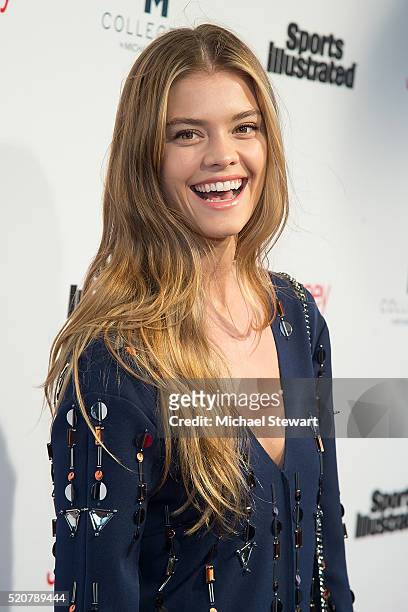 Model Nina Agdal attends the Sports Illustrated's Fashionable 50 NYC Event at Vandal on April 12, 2016 in New York City.