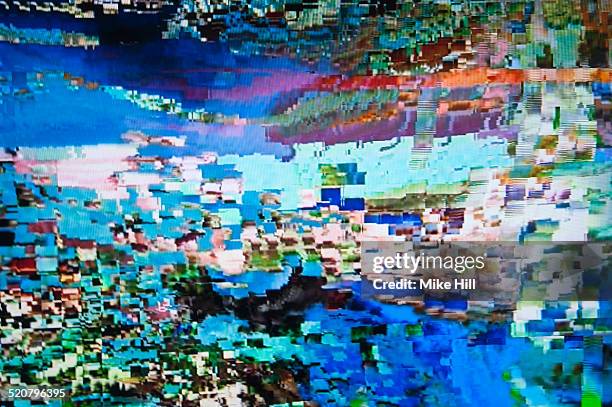 digital television interference pattern - television static stock pictures, royalty-free photos & images