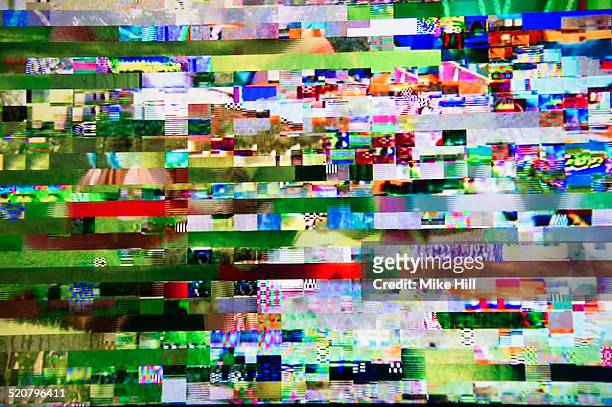 digital television interference pattern - problems stock pictures, royalty-free photos & images