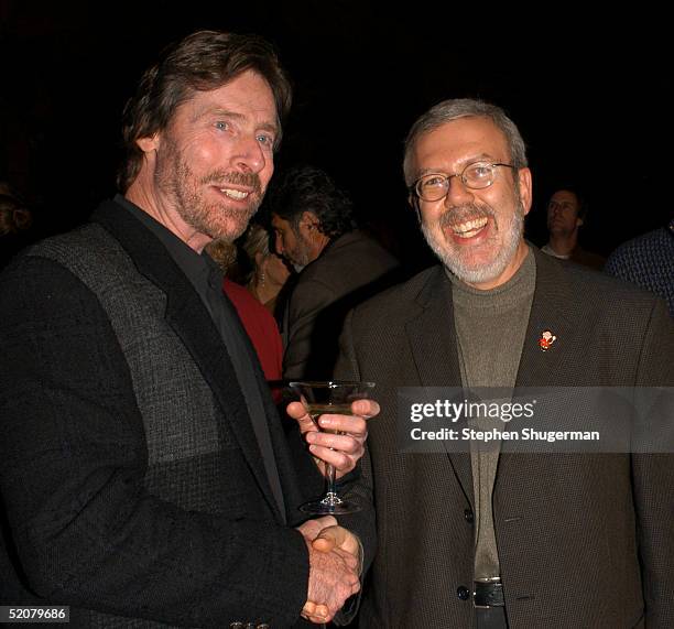 President, Board of Directors Arnold D. Kassoy and critic Leonard Maltin attend the Santa Barbara Film Festival Opening Night Gala after party at the...
