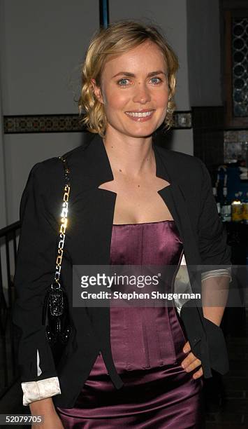 Actress Radha Mitchell attends the Santa Barbara Film Festival Opening Night Gala after party at the Santa Barbara Court House on January 28, 2005 in...