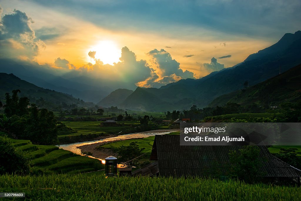 Sunset in Sapa Vietnam