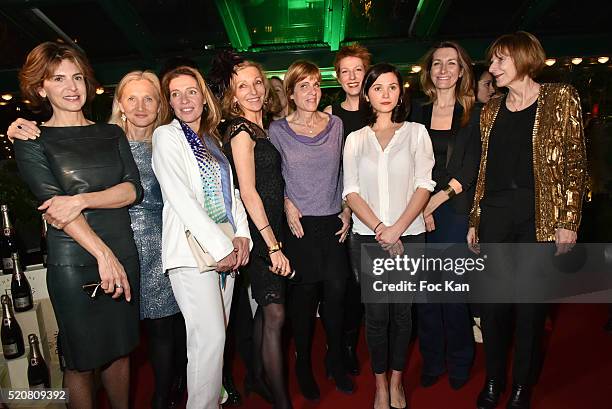 Prix de La Closerie des Lilas 2016 awarded writer Julia Kerninon for her book 'Le Dernier Amour d' Atilla Kiss' and the Jury members Carole...