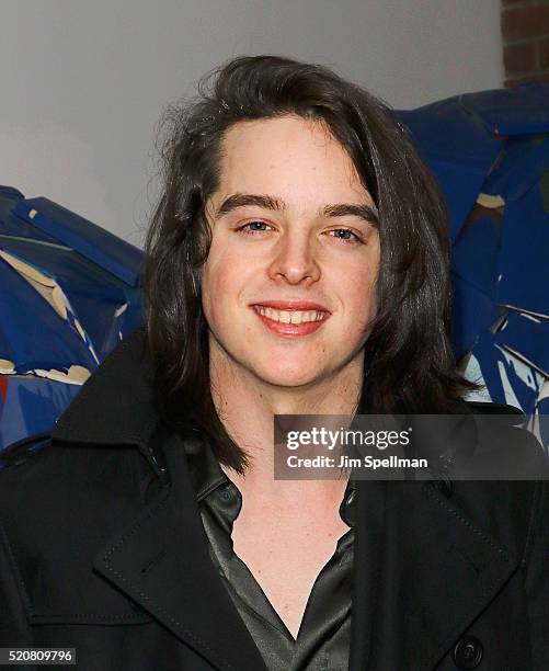 Actor Ferdia Walsh-Peelo attends The Weinstein Company hosts the premiere of "Sing Street" after party at Hotel Indigo on April 12, 2016 in New York...