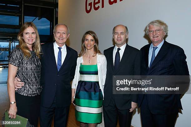 Chairman & Chief Executive Officer of L'Oreal, Chairman of the L'Oreal Foundation Jean-Paul Agon and his companion Sophie Agon, Miss Felicite Herzog,...