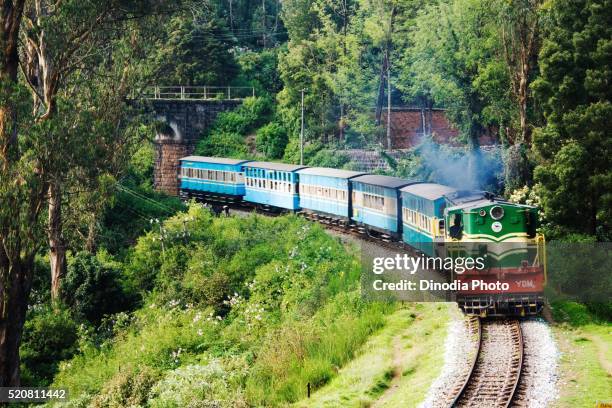 passenger train, connor, tamil nadu, india - india train stock-fotos und bilder