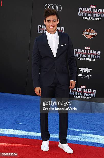 Actor Jorge Blanco attends the premiere of "Captain America: Civil War" at Dolby Theatre on April 12, 2016 in Hollywood, California.